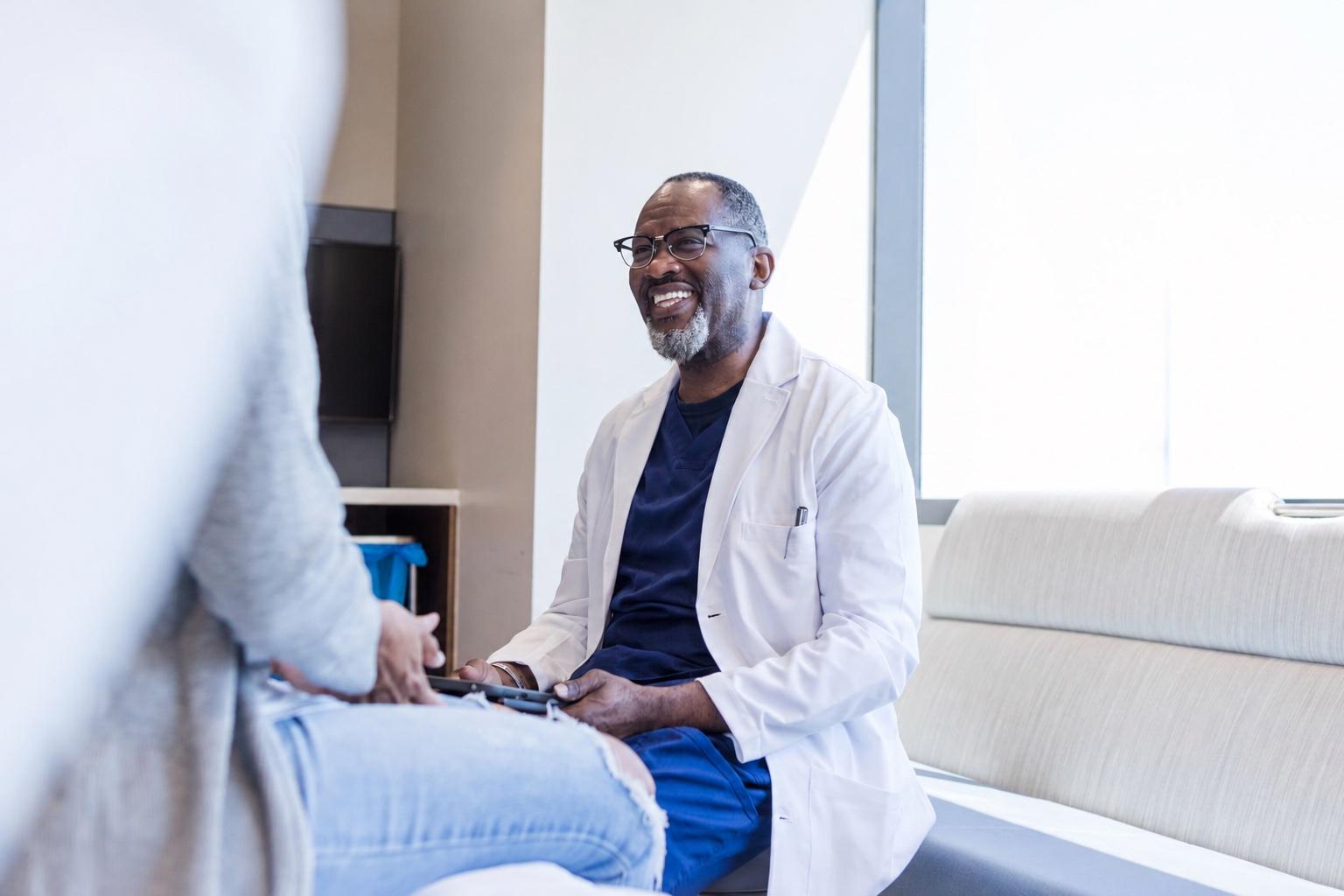 A physician with a patient at an independent practice